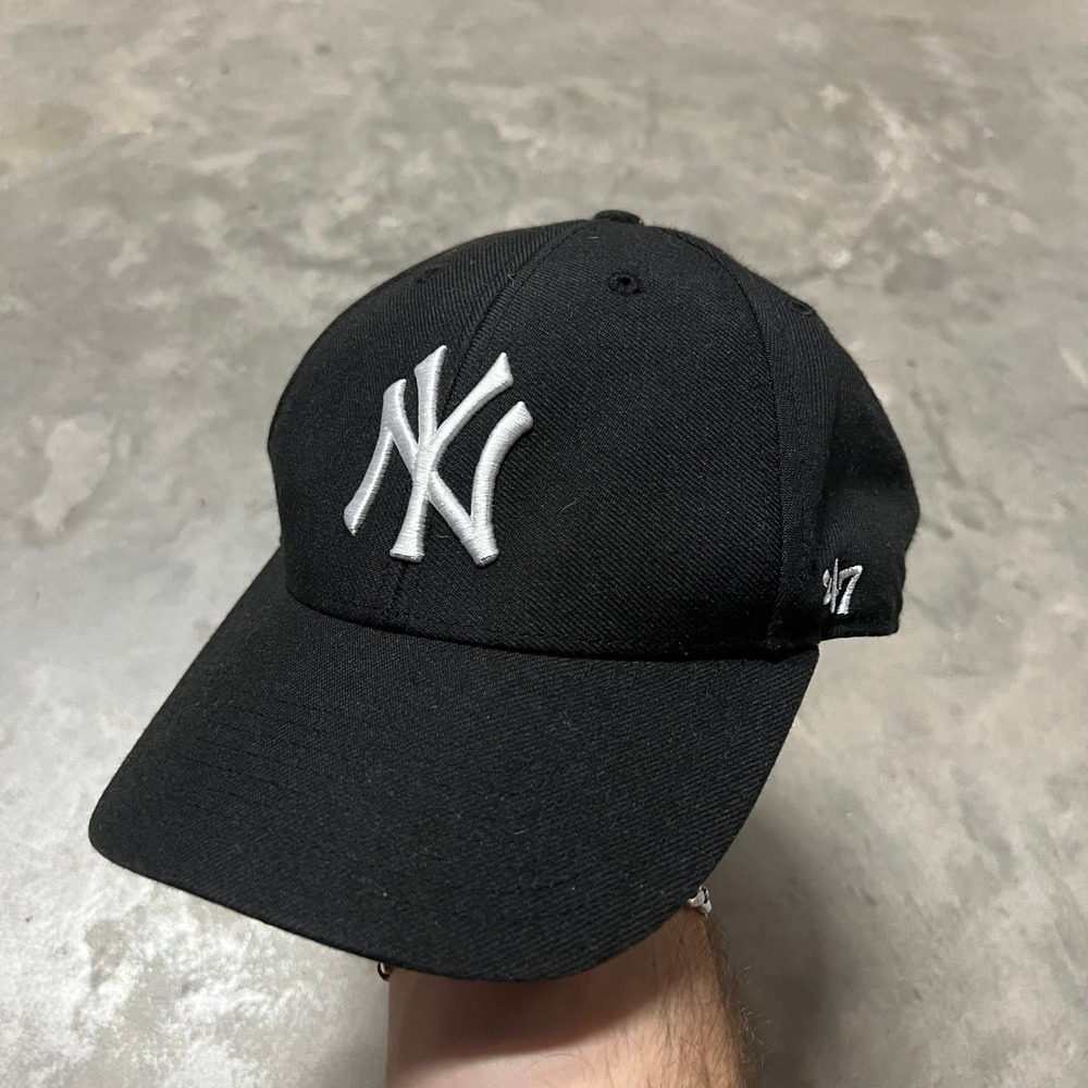 47 Brand New York Yankees Hat Mens Black MLB Baseball Cap Adjustable OSFA